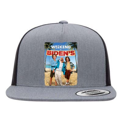 Weekend At Bidens Funny Joe Biden President Democrat Flat Bill Trucker Hat