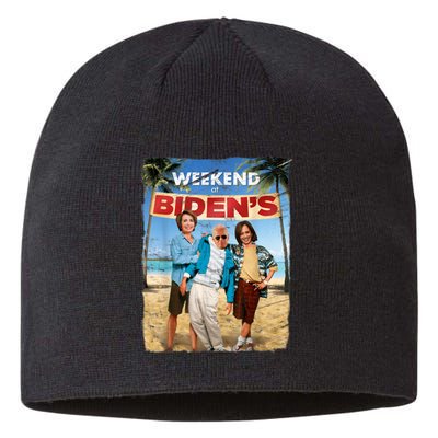 Weekend At Bidens Funny Joe Biden President Democrat Sustainable Beanie