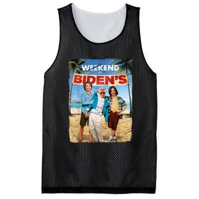 Weekend At Bidens Funny Joe Biden President Democrat Mesh Reversible Basketball Jersey Tank