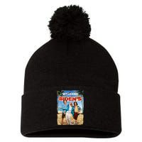 Weekend At Bidens Funny Joe Biden President Democrat Pom Pom 12in Knit Beanie