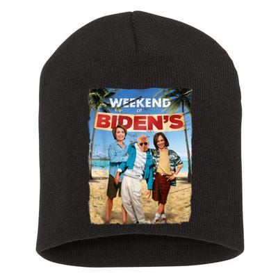 Weekend At Bidens Funny Joe Biden President Democrat Short Acrylic Beanie