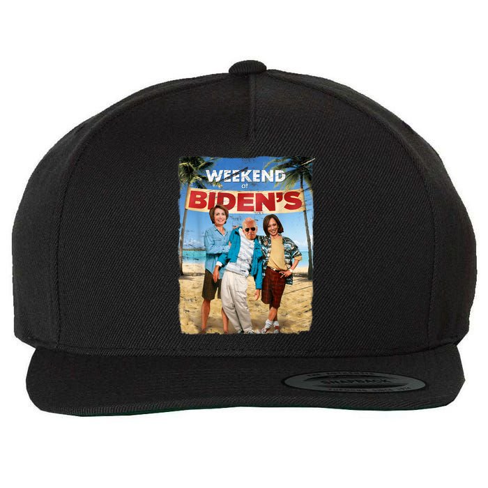 Weekend At Bidens Funny Joe Biden President Democrat Wool Snapback Cap