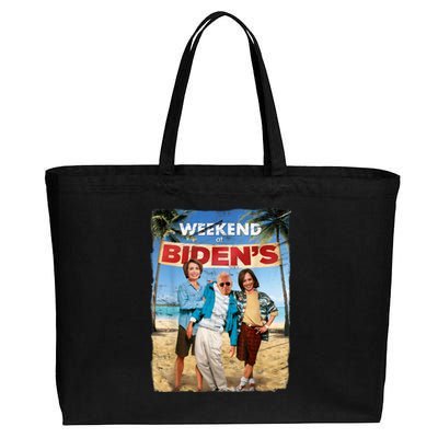 Weekend At Bidens Funny Joe Biden President Democrat Cotton Canvas Jumbo Tote