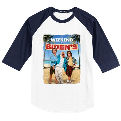 Weekend At Bidens Funny Joe Biden President Democrat Baseball Sleeve Shirt