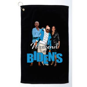 Weekend At Bidens Funny Platinum Collection Golf Towel