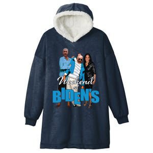 Weekend At Bidens Funny Hooded Wearable Blanket