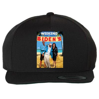 Weekend At Bidens Funny Wool Snapback Cap