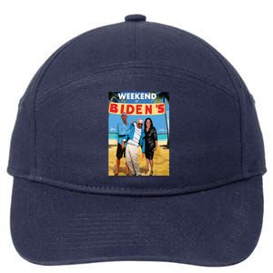 Weekend At Bidens Funny 7-Panel Snapback Hat