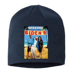 Weekend At Bidens Funny Sustainable Beanie