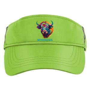 Wyoming American Bison Lover Buffalo For Souvenir Adult Drive Performance Visor