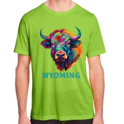 Wyoming American Bison Lover Buffalo For Souvenir Adult ChromaSoft Performance T-Shirt