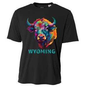 Wyoming American Bison Lover Buffalo For Souvenir Cooling Performance Crew T-Shirt