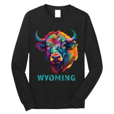 Wyoming American Bison Lover Buffalo For Souvenir Long Sleeve Shirt