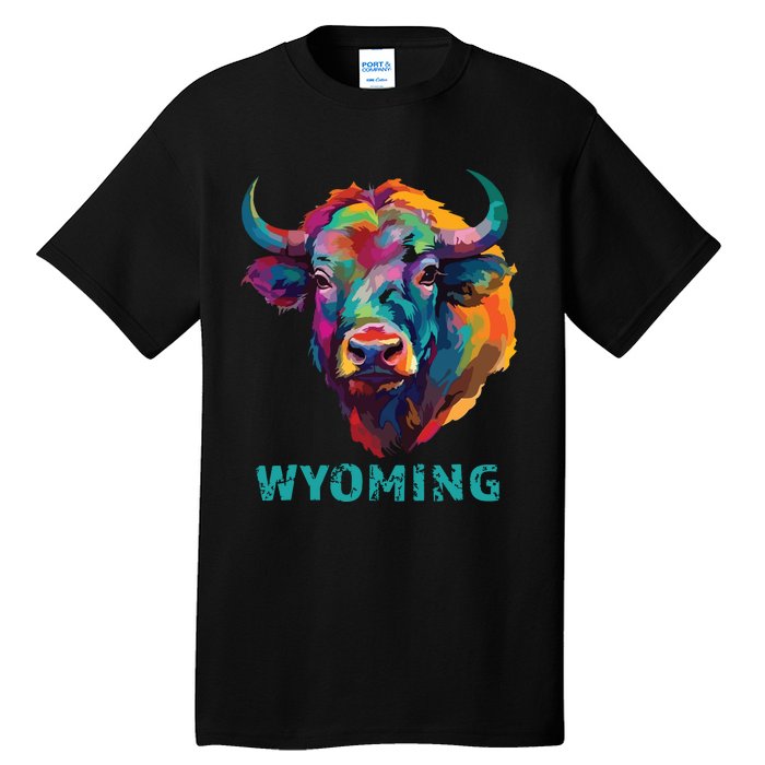 Wyoming American Bison Lover Buffalo For Souvenir Tall T-Shirt