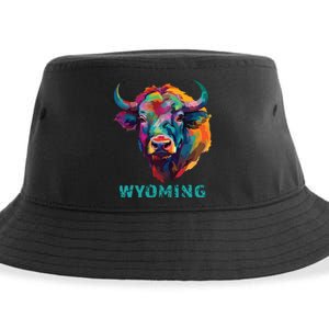 Wyoming American Bison Lover Buffalo For Souvenir Sustainable Bucket Hat