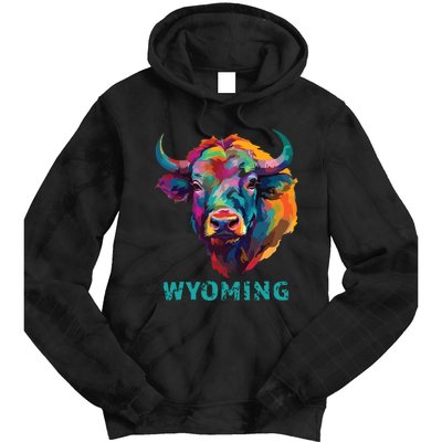 Wyoming American Bison Lover Buffalo For Souvenir Tie Dye Hoodie