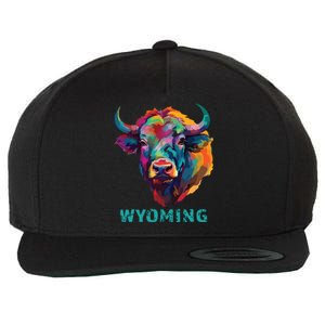 Wyoming American Bison Lover Buffalo For Souvenir Wool Snapback Cap