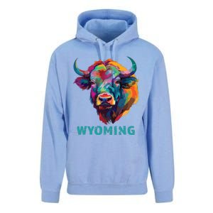 Wyoming American Bison Lover Buffalo For Souvenir Unisex Surf Hoodie