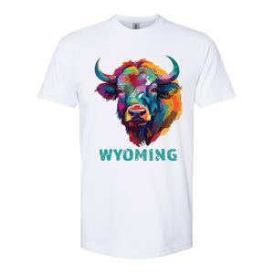 Wyoming American Bison Lover Buffalo For Souvenir Softstyle CVC T-Shirt