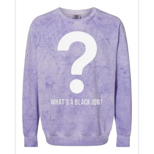 WhatS A Black Job Black Politics Black Professionals Colorblast Crewneck Sweatshirt