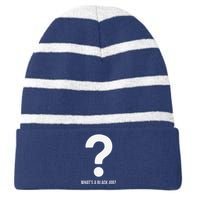 WhatS A Black Job Black Politics Black Professionals Striped Beanie with Solid Band