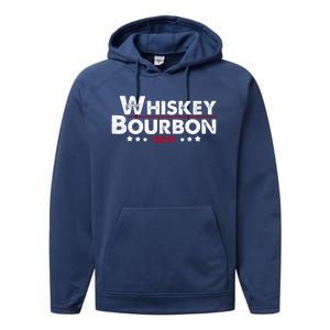 Whiskey And Bourbon 24 Whiskey Lovers Drinker Election 2024 Performance Fleece Hoodie