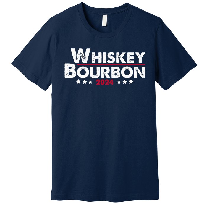 Whiskey And Bourbon 24 Whiskey Lovers Drinker Election 2024 Premium T-Shirt