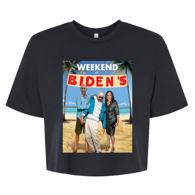 Weekend At Bidens Bella+Canvas Jersey Crop Tee