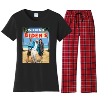 Weekend At Bidens Women's Flannel Pajama Set