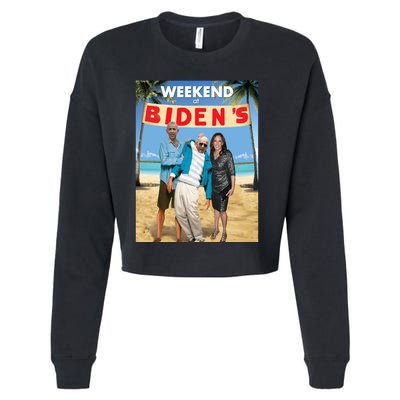 Weekend At Bidens Cropped Pullover Crew