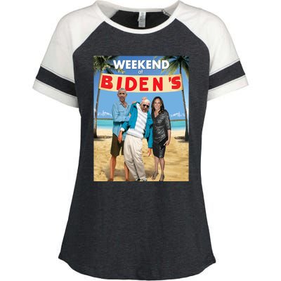 Weekend At Bidens Enza Ladies Jersey Colorblock Tee