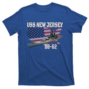 Ww2 American Battleship Uss New Jersey Bbmeaningful Gift62 Warship Veteran Gift T-Shirt