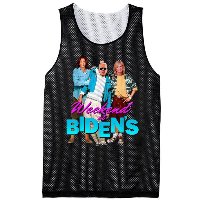 Weekend At Bidens Funny Mesh Reversible Basketball Jersey Tank