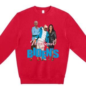 Weekend At BidenS Funny Premium Crewneck Sweatshirt