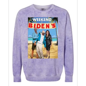 Weekend At BidenS  Weekend At BidenS Colorblast Crewneck Sweatshirt