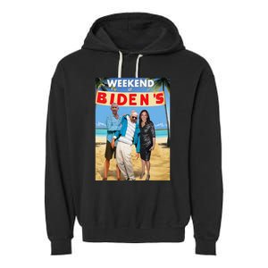 Weekend At BidenS  Weekend At BidenS Garment-Dyed Fleece Hoodie