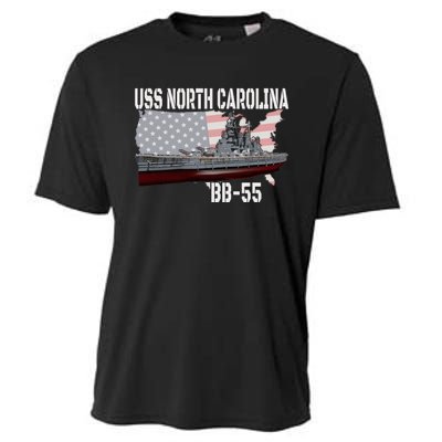 Ww2 American Battleship Uss North Carolina Bb55 Warships Cooling Performance Crew T-Shirt