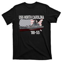 Ww2 American Battleship Uss North Carolina Bb55 Warships T-Shirt