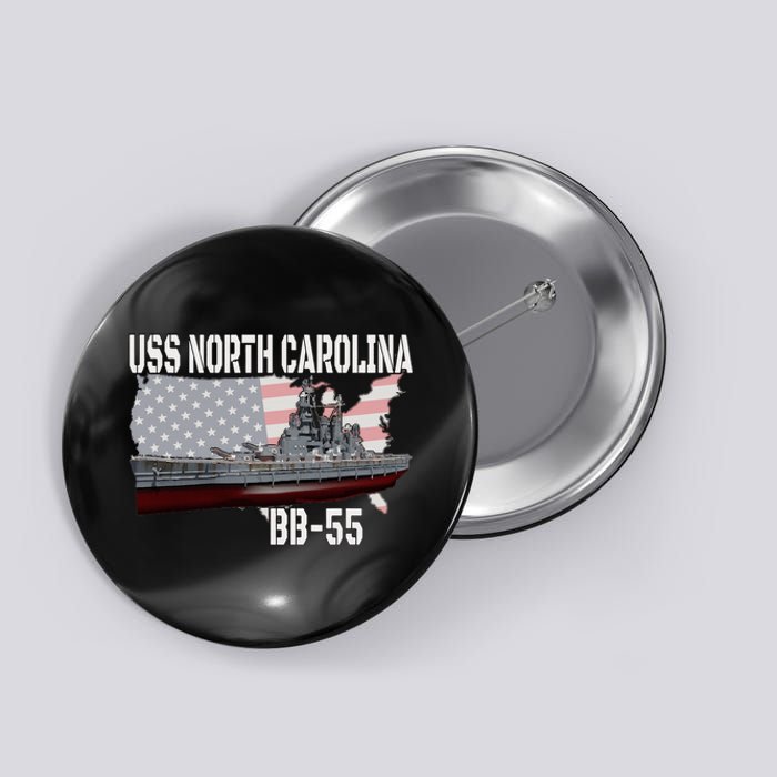 Ww2 American Battleship Uss North Carolina Bb55 Warships Button