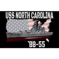 Ww2 American Battleship Uss North Carolina Bb55 Warships Bumper Sticker