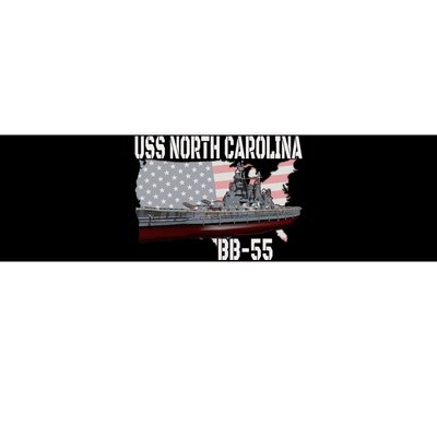 Ww2 American Battleship Uss North Carolina Bb55 Warships Bumper Sticker