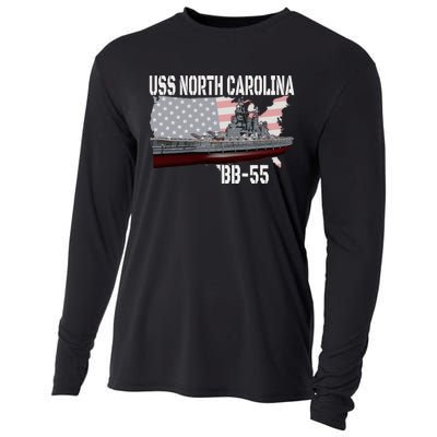 Ww2 American Battleship Uss North Carolina Bb55 Warships Cooling Performance Long Sleeve Crew