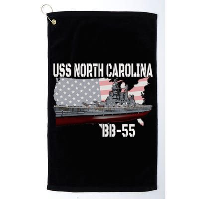 Ww2 American Battleship Uss North Carolina Bb55 Warships Platinum Collection Golf Towel