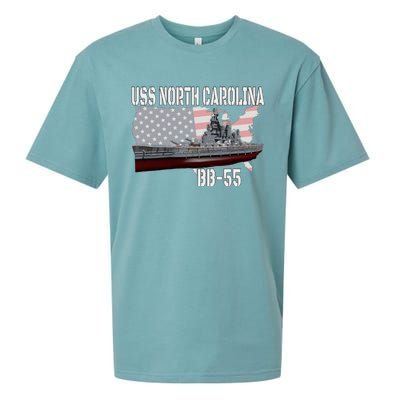 Ww2 American Battleship Uss North Carolina Bb55 Warships Sueded Cloud Jersey T-Shirt