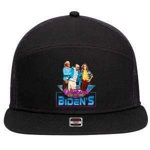 Weekend At BidenS Funny Meme 7 Panel Mesh Trucker Snapback Hat