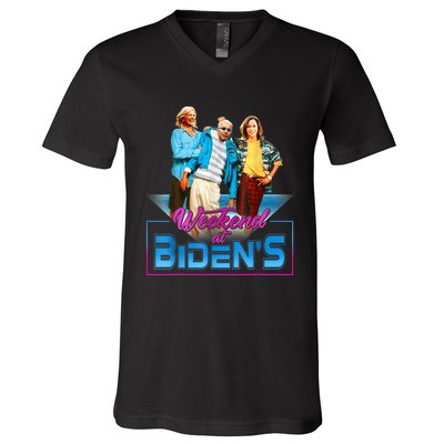 Weekend At BidenS Funny Meme V-Neck T-Shirt