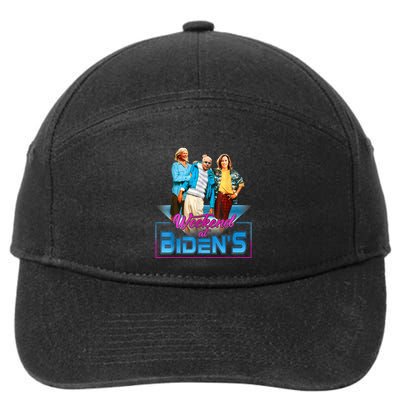 Weekend At BidenS Funny Meme 7-Panel Snapback Hat