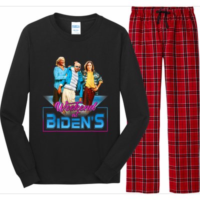 Weekend At BidenS Funny Meme Long Sleeve Pajama Set