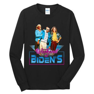 Weekend At BidenS Funny Meme Tall Long Sleeve T-Shirt