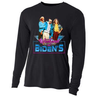 Weekend At BidenS Funny Meme Cooling Performance Long Sleeve Crew